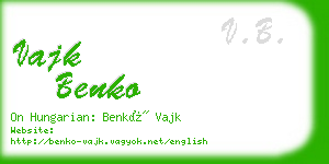 vajk benko business card